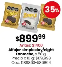 Coto Fantoche alfajor simple day/night oferta