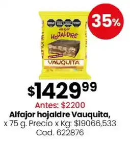 Coto Vauquita alfajor hojaldre oferta