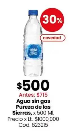 Coto Pureza de las sierras agua sin gas oferta