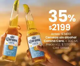 Coto Corona cero cerveza sin alcohol oferta