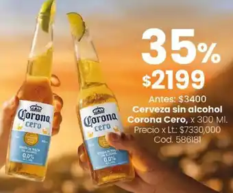 Coto Corona cero cerveza sin alcohol oferta