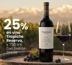 Coto Trapiche reserva en vino oferta