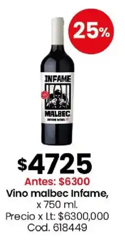 Coto Infame vino malbec oferta