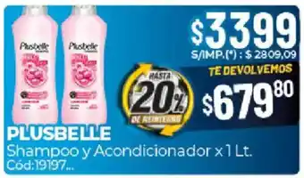 Diarco Plusbelle shampoo y acondicionador oferta
