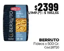 Diarco Berruto fideos oferta
