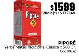 Diarco Piporé yerba mate tradicional clásica oferta