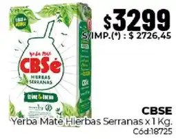 Diarco Cbsé yerba mate hierbas serranas oferta
