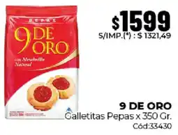 Diarco 9 de oro galletitas pepas oferta