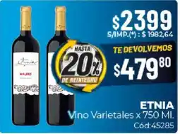 Diarco Etnia vino varietales oferta
