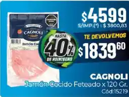 Diarco Cagnoli jamón cocido feteado oferta