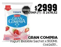 Diarco Gran compra yogurt bebible sachet oferta
