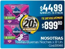 Diarco Nosotras toallas buenas noches oferta