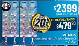 Diarco Venus máquina de afeitar simply 3 oferta