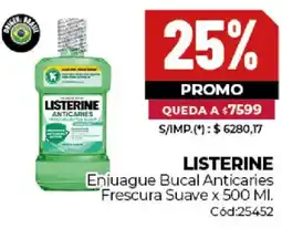 Diarco Listerine enjuague bucal anticaries frescura suave oferta