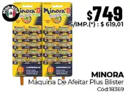 Diarco Minora máquina de afeitar plus blister oferta