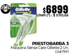 Diarco Gillette prestobarba 3 máquina sense care oferta