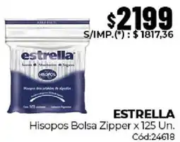Diarco Estrella hisopos bolsa zipper oferta