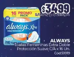 Diarco Always toallas femeninas extra doble protección suave oferta