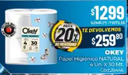 Diarco Okey papel higiénico natural oferta