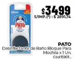 Diarco Pato desinfectante de baño bloque para mochila oferta