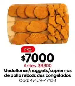 Coto Medallones/nuggets/supremas de pollo rebozados congelados oferta
