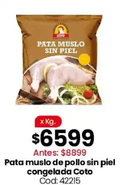Coto Coto pata muslo de pollo sin piel congelada oferta