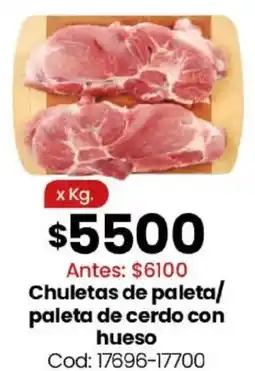 Coto Chuletas de paleta/ paleta de cerdo con hueso oferta