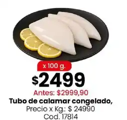 Coto Tubo de calamar congelado oferta