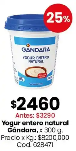 Coto Gándara yogur entero natural oferta