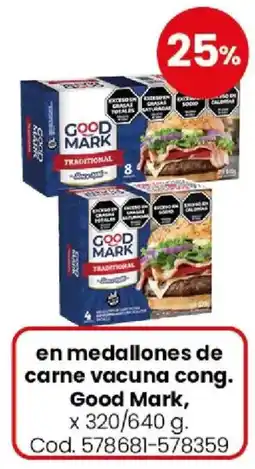 Coto Good mark en medallones de carne vacuna cong. oferta