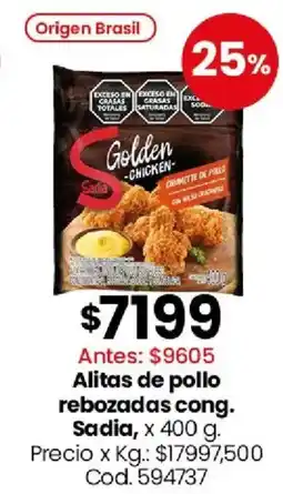Coto Sadia alitas de pollo rebozadas cong. oferta