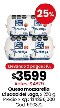 Coto Ciudad del lago queso mozzarella oferta