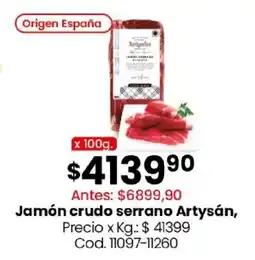 Coto Artysán jamón crudo serrano oferta