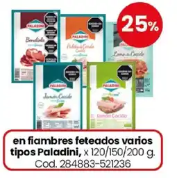 Coto Paladini en fiambres feteados varios tipos oferta