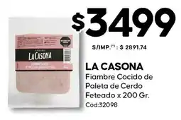Diarco La casona fiambre cocido de paleta de cerdo feteado oferta