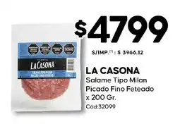 Diarco La casona salame tipo milan picado fino feteado oferta