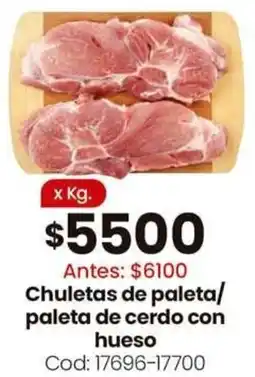 Coto Chuletas de paleta/ paleta de cerdo con hueso oferta