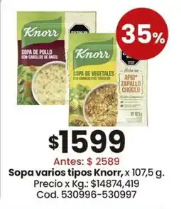Coto Knorr sopa varios tipos oferta