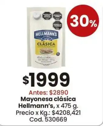 Coto Hellmann's mayonesa clásica oferta