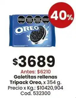 Coto Tripack oreo galetitas rellenas oferta