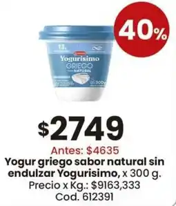 Coto Yogurisimo yogur griego sabor natural sin endulzar oferta