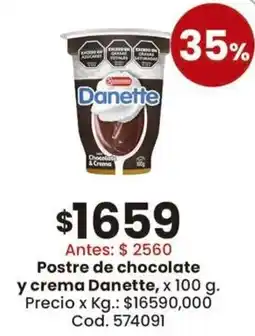 Coto Danette postre de chocolate y crema oferta
