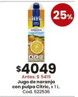 Coto Citric jugo de naranja con pulpa oferta
