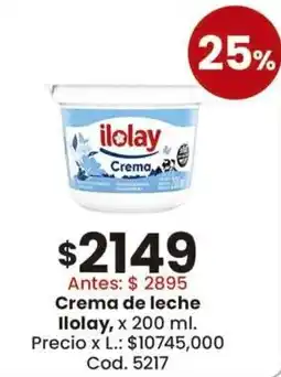 Coto Ilolay crema de leche oferta