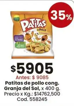 Coto Granja del sol patitas de pollo cong. oferta