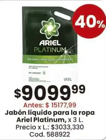 Ariel platinum jabón líquido para la ropa
