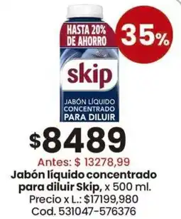 Coto Skip jabón líquido concentrado para diluir oferta