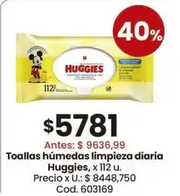 Coto Huggies toallas húmedas limpieza diaria oferta