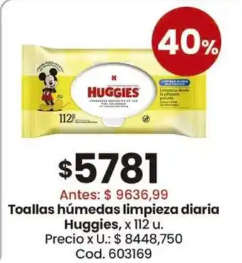 Coto Huggies toallas húmedas limpieza diaria oferta