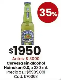 Coto Heineken 0.0 cerveza sin alcohol oferta